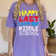 Happy Last Day Of Middle School Graduation Women's Comfort Colors T-Shirt Violet