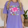 Happy Last Day Of School Coquette Bow Graduation Girls Kids Women's Comfort Colors T-Shirt Violet