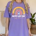HAPPY LAST OF DAY SCHOOL Rainbow Teacher Student Graduation Women's Comfort Colors T-Shirt Violet