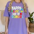 Happy Last Day Of School Teacher Kids Boys Girls Graduation Women's Comfort Colors T-Shirt Violet