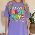 Happy Last Day Of School Teacher Student Graduation Women's Comfort Colors T-Shirt Violet