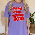 High School Graduation Tshirt Game Over Senior Class Of 2018 Women's Comfort Colors T-Shirt Violet