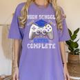 High School Level Complete Class Of 2025 Graduation Women's Comfort Colors T-Shirt Violet