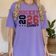 Hockey Senior Night Hockey Senior 2026 Graduation 59 Women's Comfort Colors T-Shirt Violet