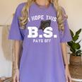 I Hope This BS Pays Off Graduation Bachelors Degree Women's Comfort Colors T-Shirt Violet