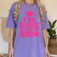 I'm Done Class Of 2024 Pink Girls Women Graduation Women's Comfort Colors T-Shirt Violet