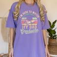 I'm Here To Watch My Dad Graduated 2025 Graduation Women's Comfort Colors T-Shirt Violet