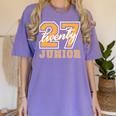 Junior Class 2027 Graduation Back To School Orange Letters Premium Tri-Blend Women's Comfort Colors T-Shirt Violet