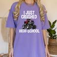 I Just Crushed High School Graduation Monster Truck Shirt Women's Comfort Colors T-Shirt Violet