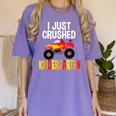 I Just Crushed Kindergarten Monster Graduation Shirt Women's Comfort Colors T-Shirt Violet
