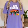 I Just Crushed Preschool Monster Truck Graduation Women's Comfort Colors T-Shirt Violet