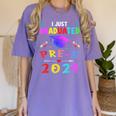 I Just Graduated Pre k Graduation 2024 Pre-Kindergarten Women's Comfort Colors T-Shirt Violet