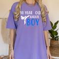 Karate Boy 10 Year Old Kids Shirt Graduation Women's Comfort Colors T-Shirt Violet