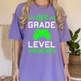 Kids 1st Grade Level Unlocked Back To School Gamer Graduation Women's Comfort Colors T-Shirt Violet