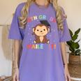 Kids 8th Grade Nailed It Monkey Graduation Women's Comfort Colors T-Shirt Violet