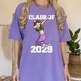 Kids Class Of 2029 Shirt Graduation Dabbing Mermaid Shirt Women's Comfort Colors T-Shirt Violet