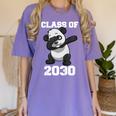 Kids Class Of 2030 Shirt Graduation Dabbing Panda Shirt Women's Comfort Colors T-Shirt Violet