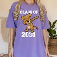 Kids Class Of 2031 Shirt Graduation Dabbing Dog Shirt Women's Comfort Colors T-Shirt Violet