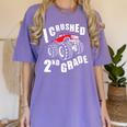 Kids I Crushed 2nd Grade Monster Truck School Graduation Women's Comfort Colors T-Shirt Violet