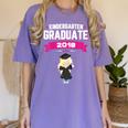 Kids Kindergarten Graduate 2018 Graduation Girls Women's Comfort Colors T-Shirt Violet