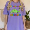 Kids Kindergarten Graduate Dinosaur Kindergarten Graduation Women's Comfort Colors T-Shirt Violet