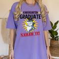 Kids Kindergarten Nailed It Shirt 2019 Shark Graduation Tee Women's Comfort Colors T-Shirt Violet