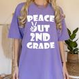 Kids Peace Out 2ND Grade For Graduation Women's Comfort Colors T-Shirt Violet