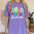 Kids Pre-K Graduate 2025 Preschool Graduation Class Of 2025 Kids Women's Comfort Colors T-Shirt Violet