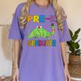 Kids Pre-K Graduate Brontosaurus Dino Pre Kindergarten Graduation Women's Comfort Colors T-Shirt Violet