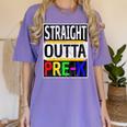 Kids Straight Outta Pre-K Graduation Women's Comfort Colors T-Shirt Violet