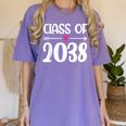 Kindergarten Class Of 2038 First Day School Graduation Girls Women's Comfort Colors T-Shirt Violet