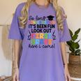 Kindergarten Graduation Graduate 1st Grade Here I Come Kids Women's Comfort Colors T-Shirt Violet