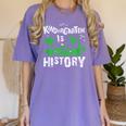 Kindergarten Is History Dinosaur Graduation Women's Comfort Colors T-Shirt Violet