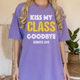 Kiss My Class Goodbye Shirt 2019 Graduation Shirt Women's Comfort Colors T-Shirt Violet