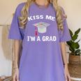 Kiss Me I'm A Grad Graduation T-Shirt Women's Comfort Colors T-Shirt Violet