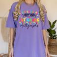 Last Day Of School Autograph 1st Grade Graduation Boys Girls Women's Comfort Colors T-Shirt Violet