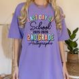 Last Day Of School Autograph 2nd Grade Graduation Boys Girls Women's Comfort Colors T-Shirt Violet