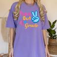 Last Day Of School Peace Out Grade 4 Graduation Kids Women's Comfort Colors T-Shirt Violet