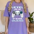 Last Days Of School Graduation Kindergarten Gamer Boys Kids Women's Comfort Colors T-Shirt Violet