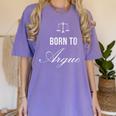 Lawyer Born To Argue Law Student Graduation Attorney Women's Comfort Colors T-Shirt Violet