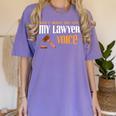 Lawyer Voice Attorney Law School Student Graduation Women's Comfort Colors T-Shirt Violet