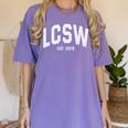 LCSW 2019 Graduation Shirt Women's Comfort Colors T-Shirt Violet