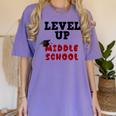 Level Up Middle School 5th Grade Graduation Women's Comfort Colors T-Shirt Violet