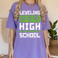 Leveling Up To High School Tee Shirt Gaming Graduation Women's Comfort Colors T-Shirt Violet
