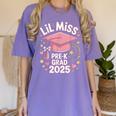 Little Miss Pre-K Grad 2025 Preschool Graduation Girls Kids Women's Comfort Colors T-Shirt Violet