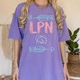 LPN Licensed Practical Nurse Graduation Nursing Nurses Week Women's Comfort Colors T-Shirt Violet