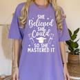 Masters Degree Graduation Art For Women Girl Masters Degree Women's Comfort Colors T-Shirt Violet