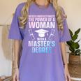 Masters Degree Graduation Art For Women Girls Masters Degree Women's Comfort Colors T-Shirt Violet