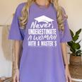 Master's Graduation Shirt For Women With Masters Degree Women's Comfort Colors T-Shirt Violet