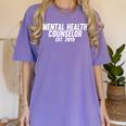 Mental Health Counselor Graduation Women's Comfort Colors T-Shirt Violet